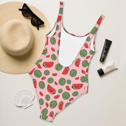 Watermelon Pattern One-Piece Swimsuit