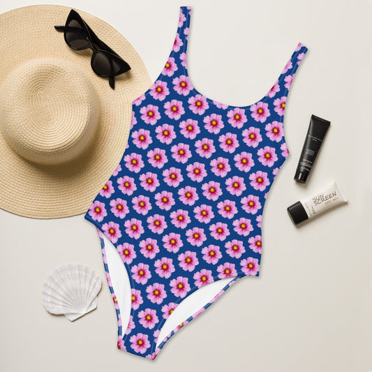 Cosmea Inspired One Piece Swimsuit