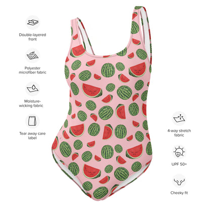 Watermelon Pattern One-Piece Swimsuit