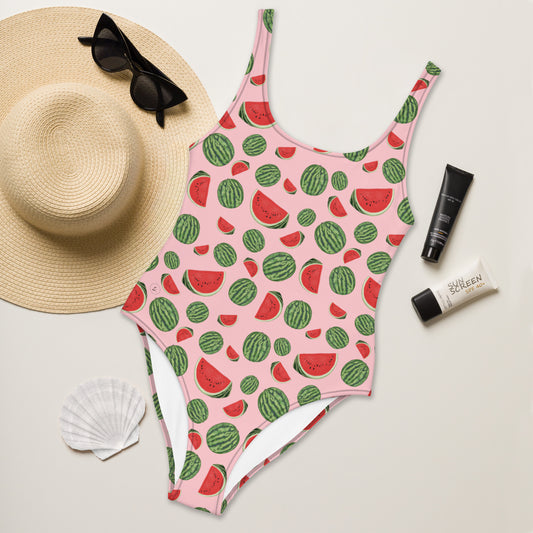 Watermelon Pattern One-Piece Swimsuit