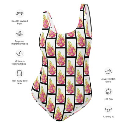 Dragon Fruit One Piece Swimsuit