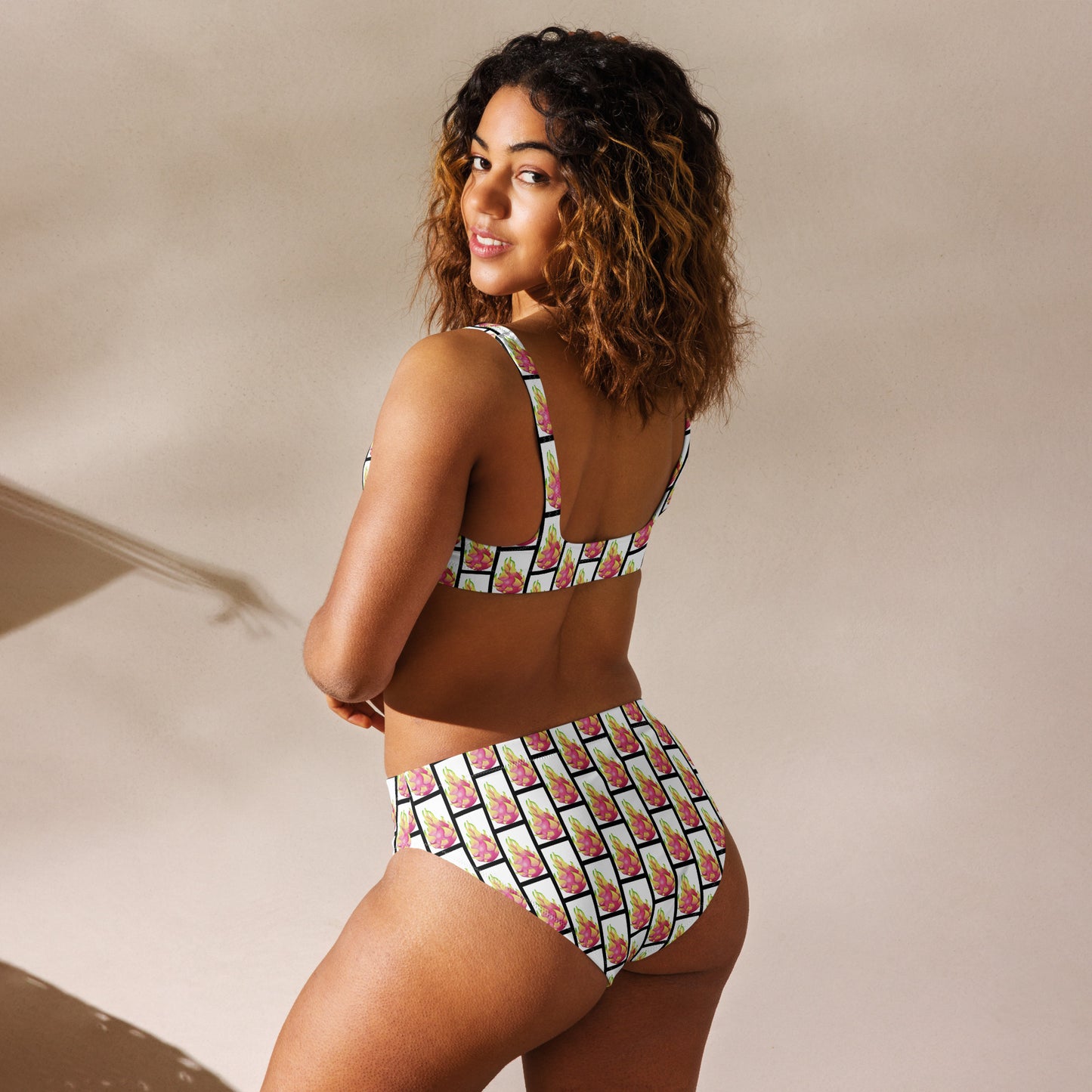 Dragon Fruit Recycled high-waisted bikini